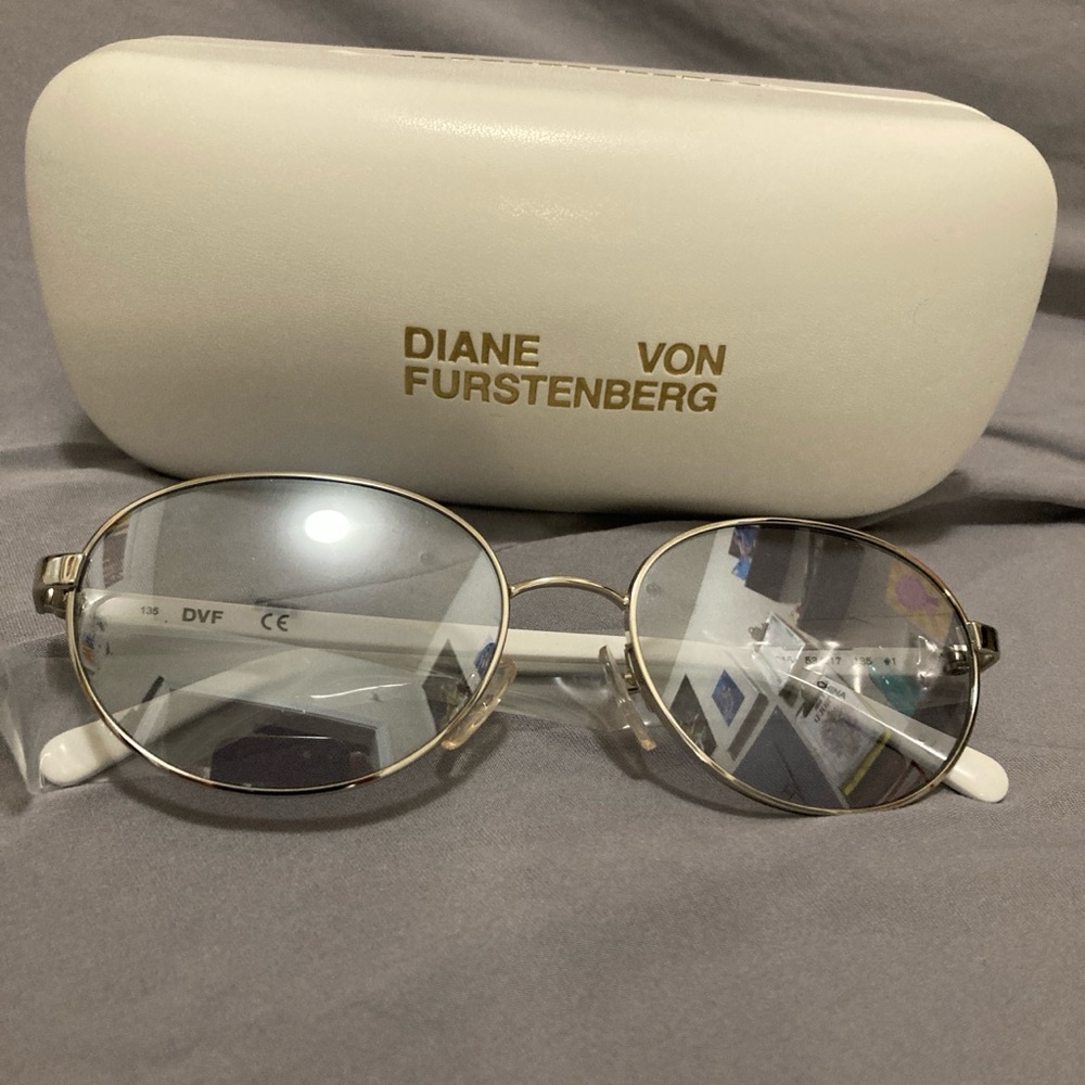 Diane Von Furstenberg Silver Frame Glasses